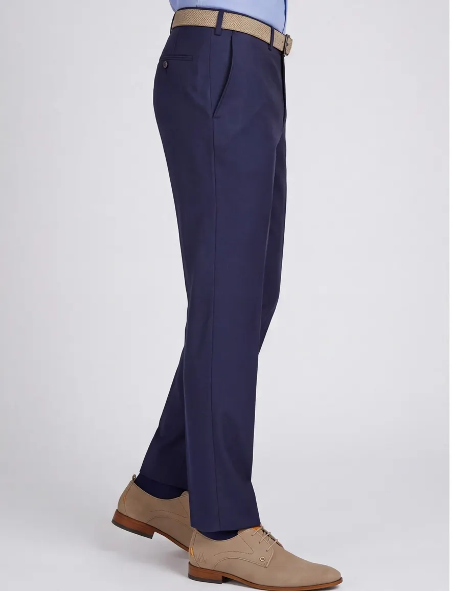 Dressler pantalon mix en match navy effen wol normale fit