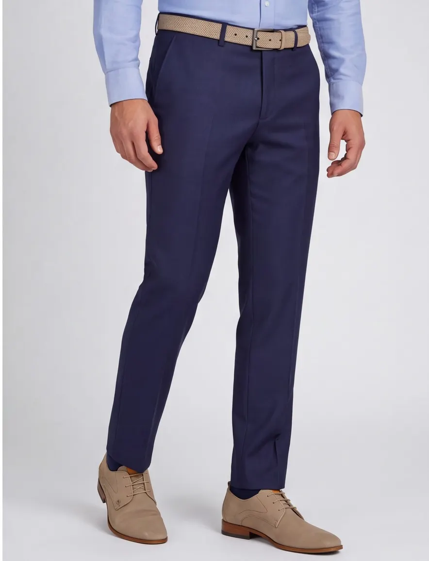 Dressler pantalon mix en match navy effen wol normale fit