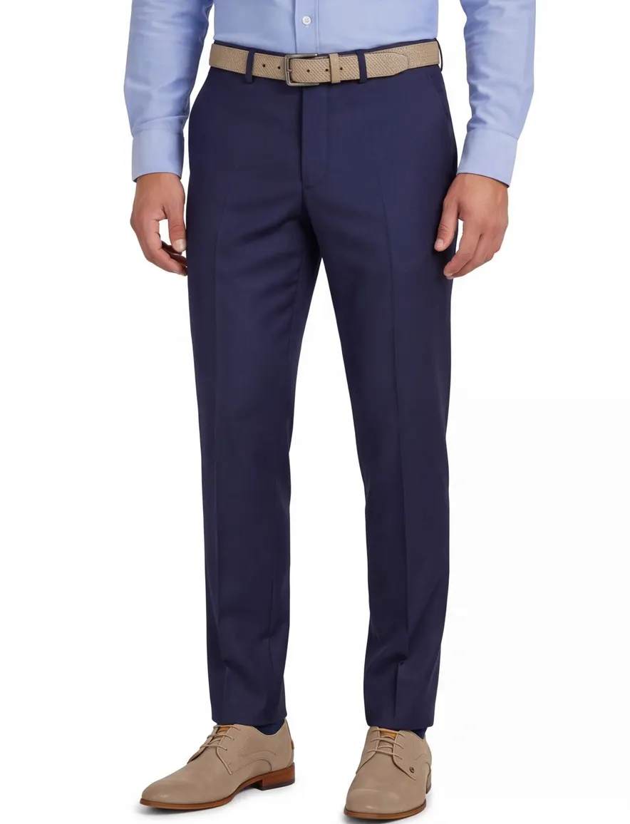 Dressler pantalon mix en match navy effen wol normale fit