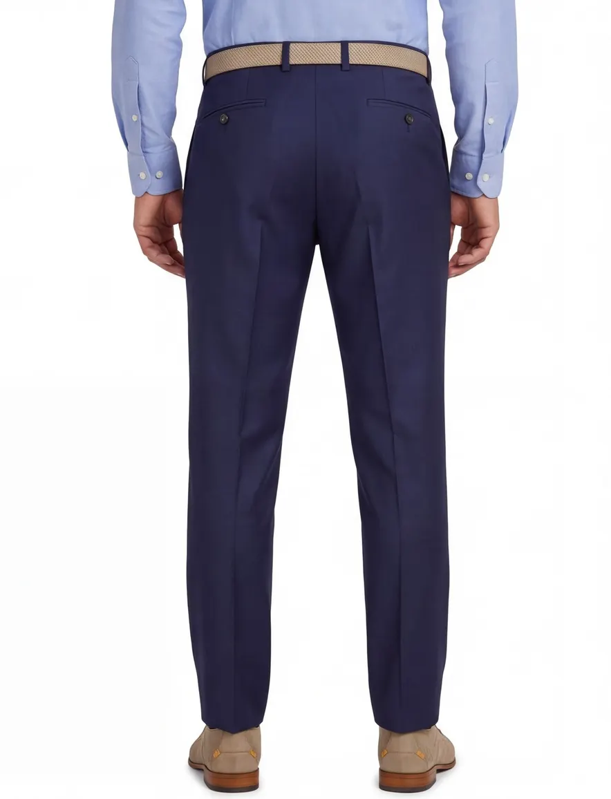 Dressler pantalon mix en match navy effen wol normale fit