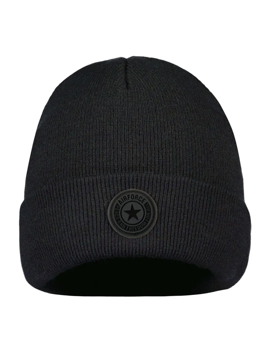 Airforce muts donkerblauw effen