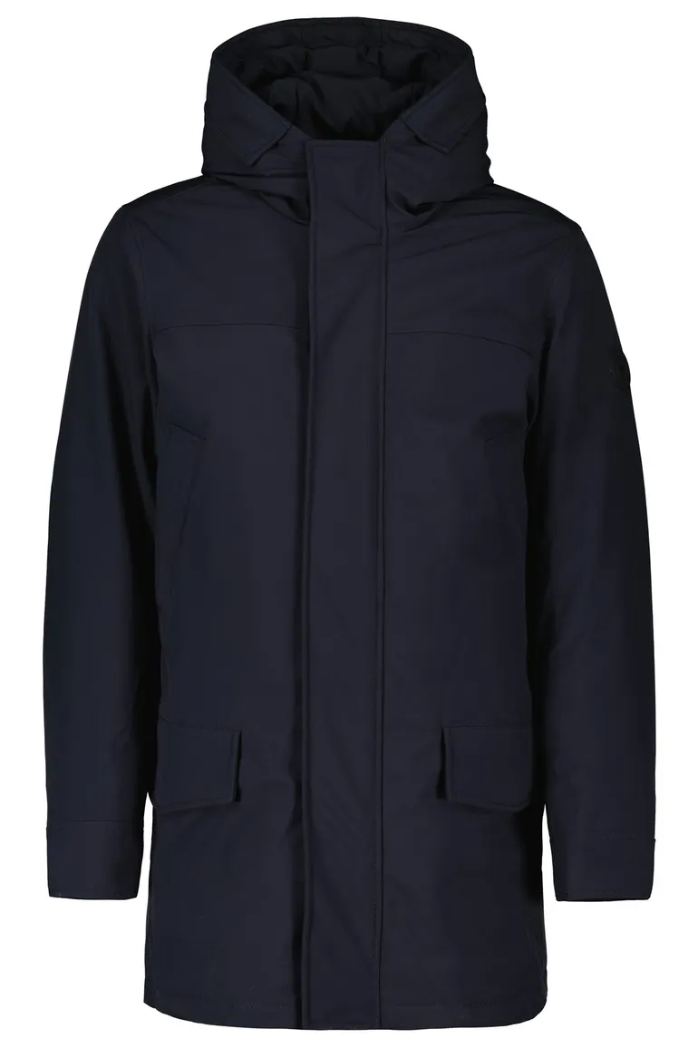 Airforce Snow winterjas donkerblauw effen rits slim fit