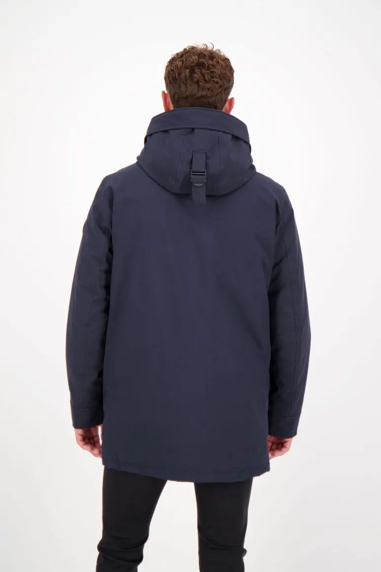 Airforce Snow winterjas donkerblauw effen rits slim fit