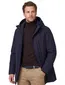 Airforce winterjas donkerblauw Snow slim fit effen rits