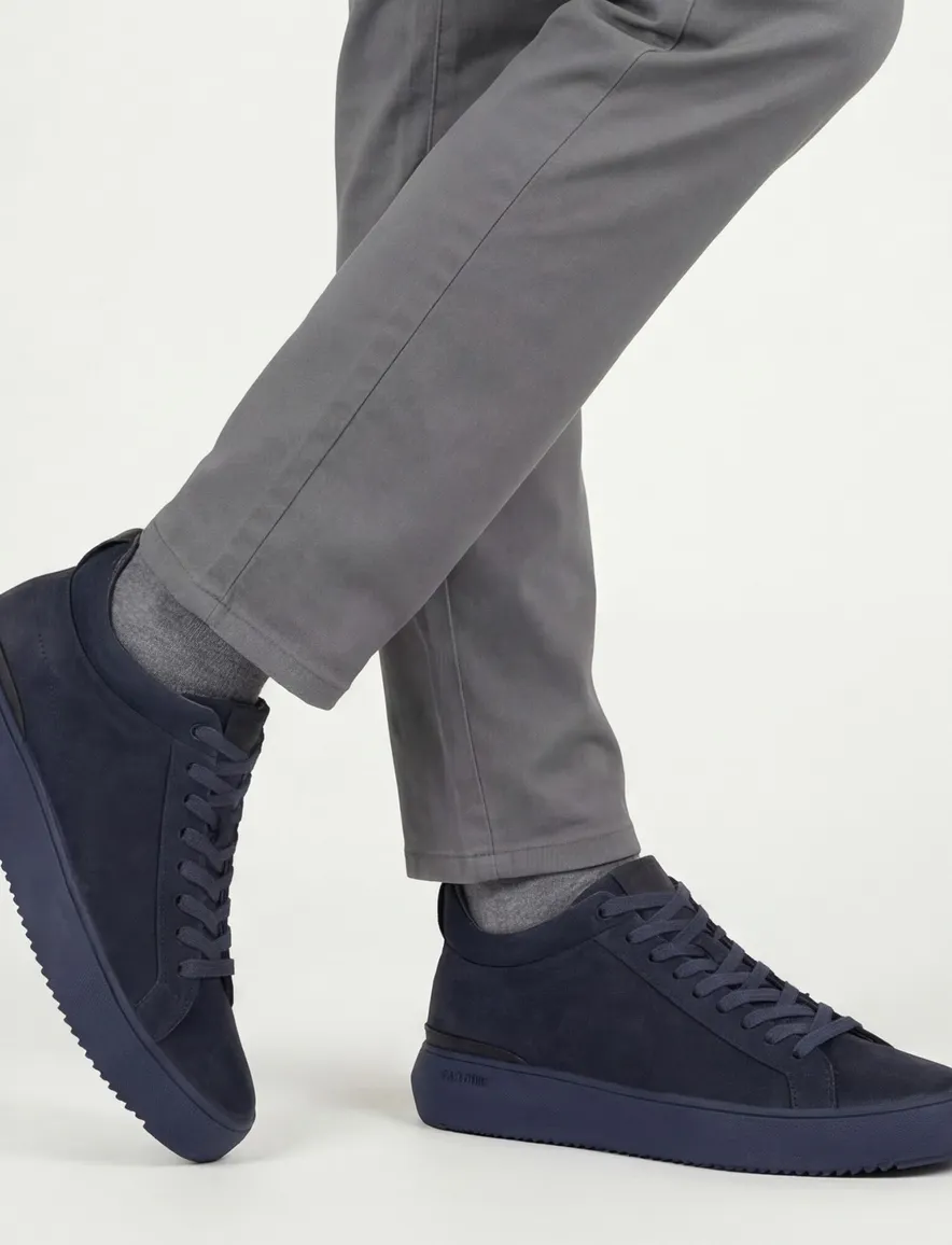 Blackstone sneaker donkerblauw leer