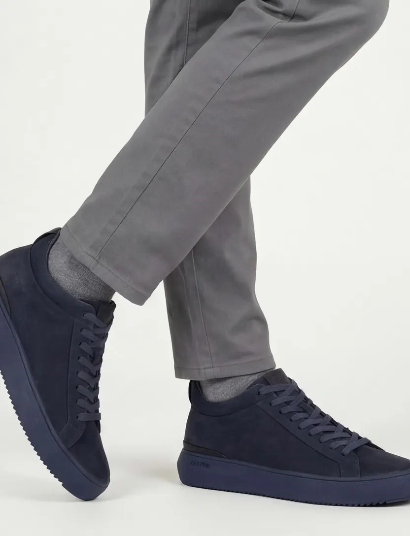 Schoenen Blackstone donkerblauw leer veter