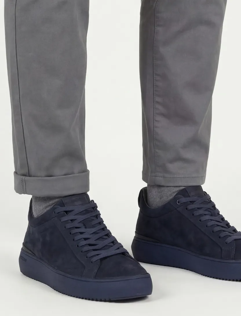 Schoenen Blackstone donkerblauw leer veter