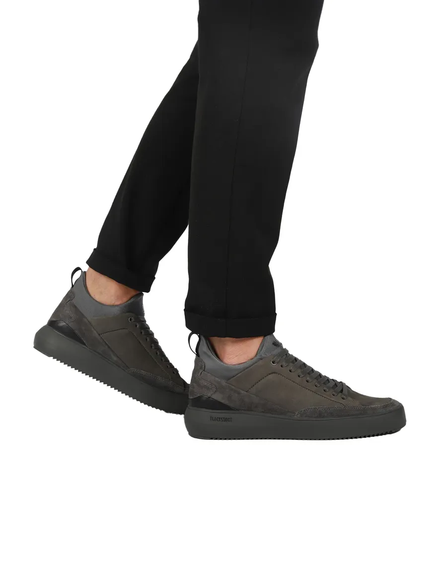 sneakers Blackstone effen leer grijs