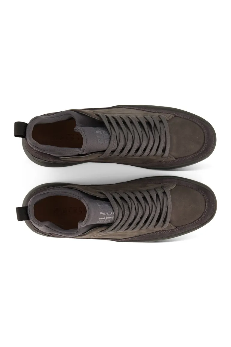 Blackstone sneakers grijs effen leer