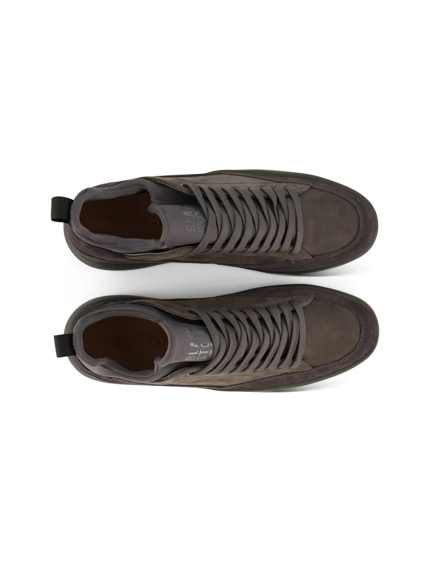 sneakers Blackstone effen leer grijs