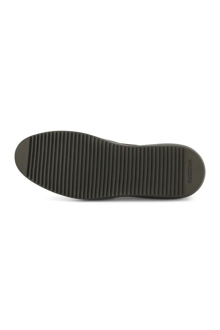 sneakers Blackstone effen leer grijs
