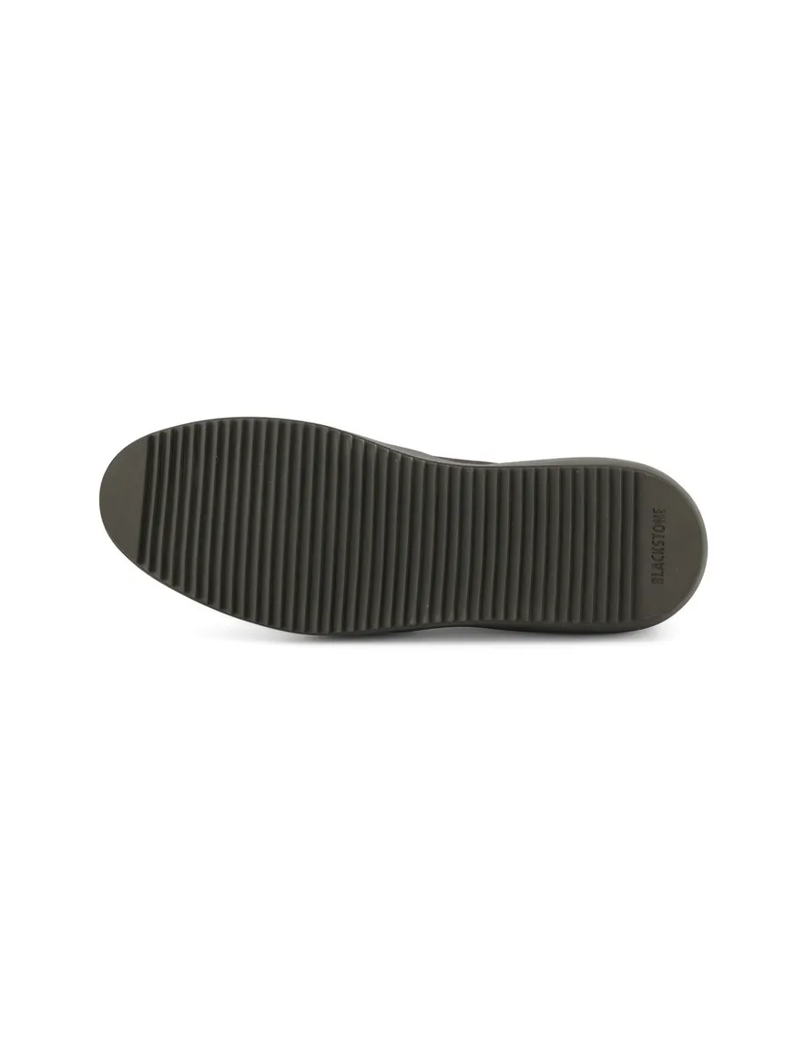 sneakers Blackstone effen leer grijs