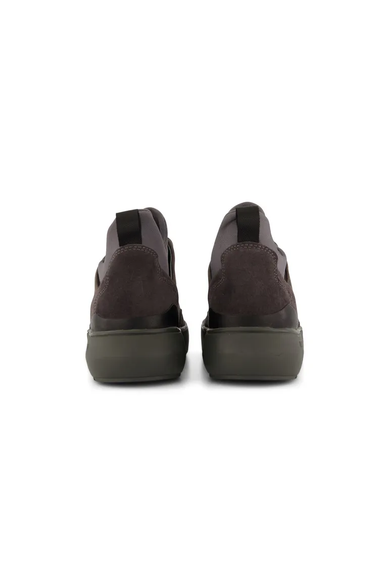 Blackstone sneakers grijs effen leer