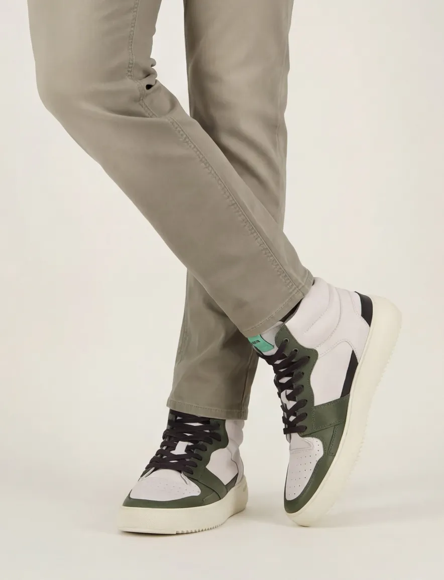 Blackstone sneakers wit effen leer
