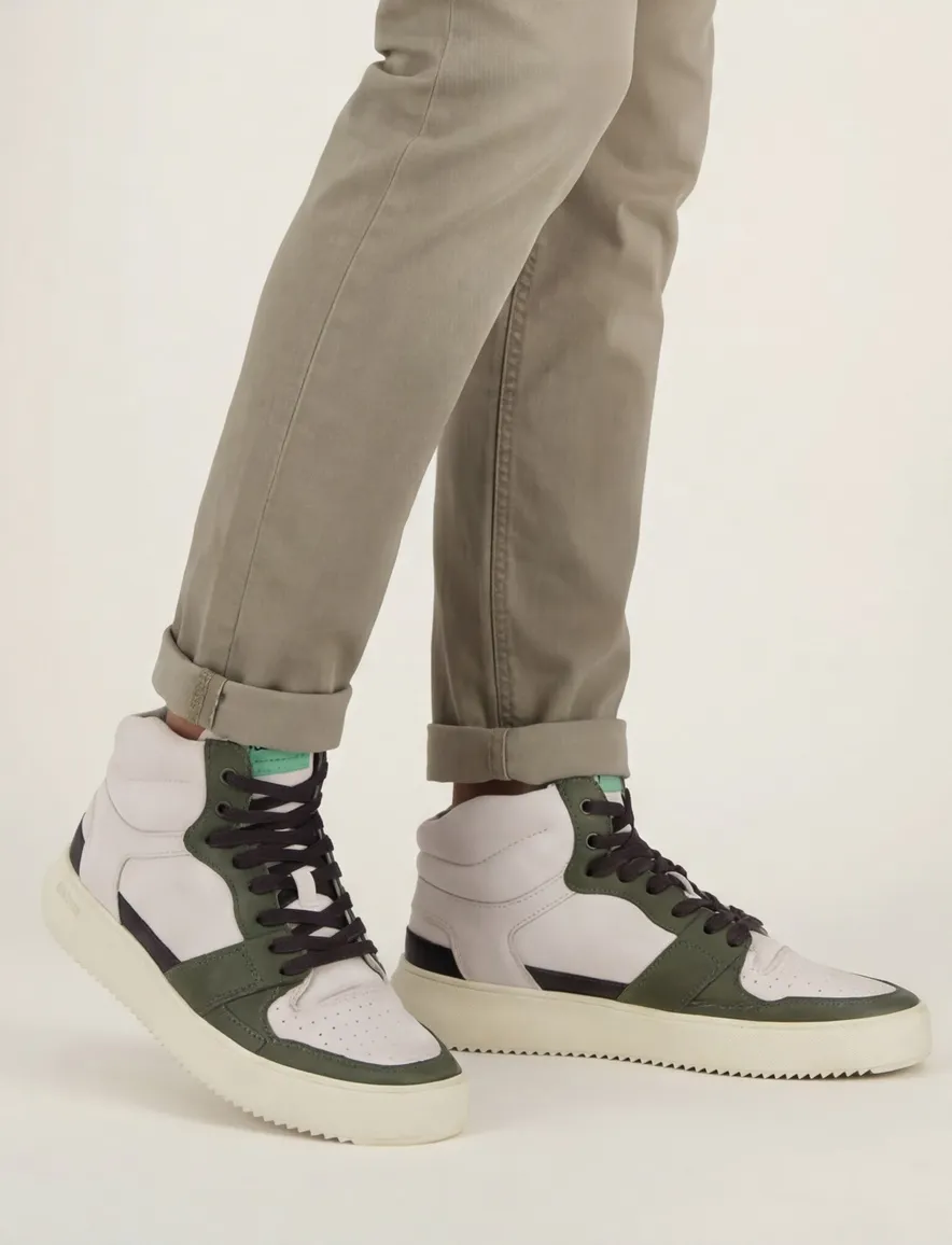 Blackstone sneakers wit effen leer