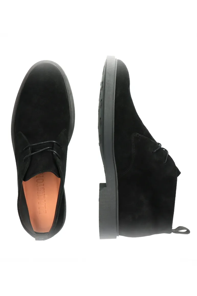 Blackstone nette schoenen zwart effen leer hoog