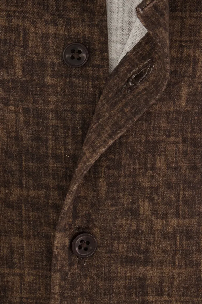 Blue Industry casual overhemd slim fit bruin geprint katoen