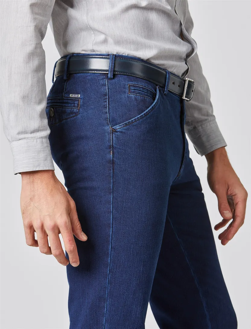 Broek Meyer Chicago blauw spijker