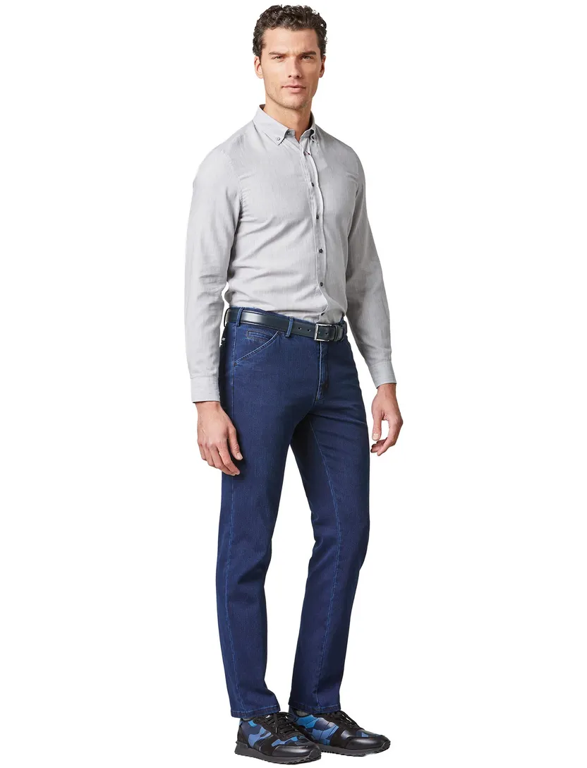 Broek Meyer Chicago blauw spijker