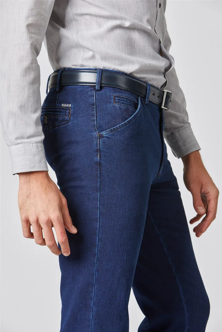 Broek Meyer Chicago blauw spijker
