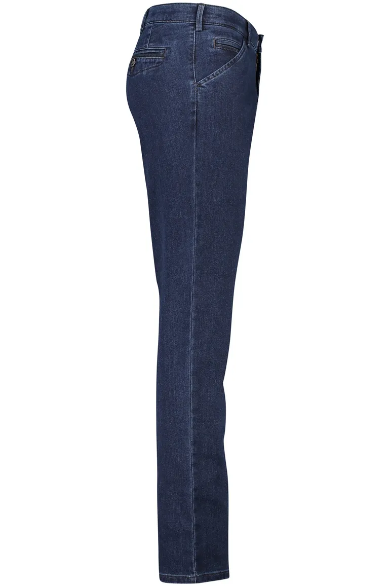 jeans Meyer blauw effen katoen, polyester, stretch, wol Chicago