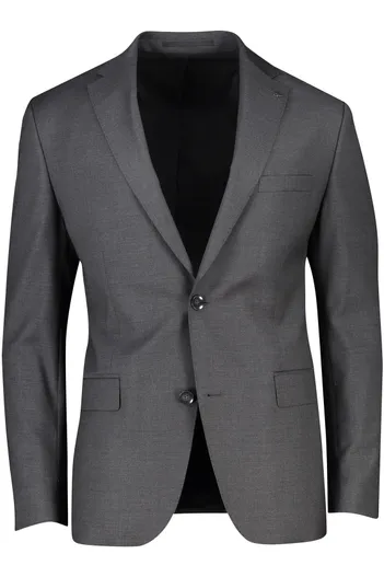 Roy Robson Roy Robson colbert mix & match antraciet effen wol normale fit zakken