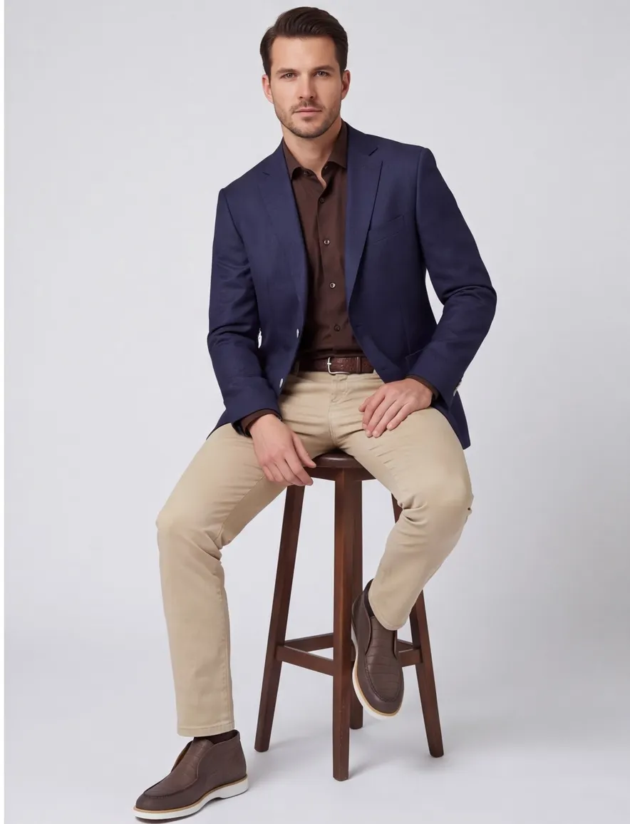 Dressler colbert navy Comfort Fit