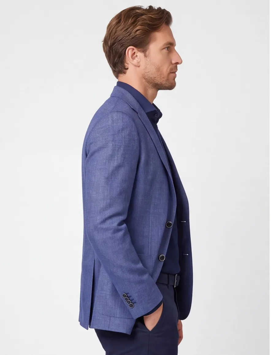 Dressler colbert Shaped Fit blauw