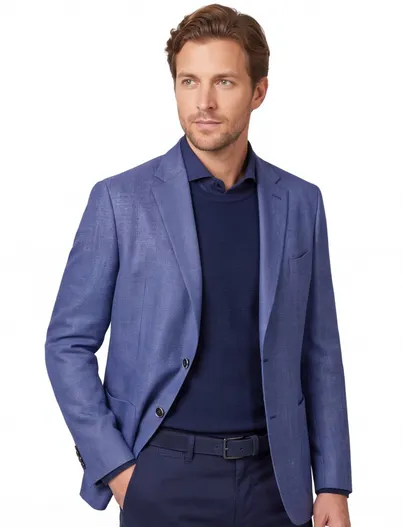 Dressler Dressler colbert Shaped Fit blauw