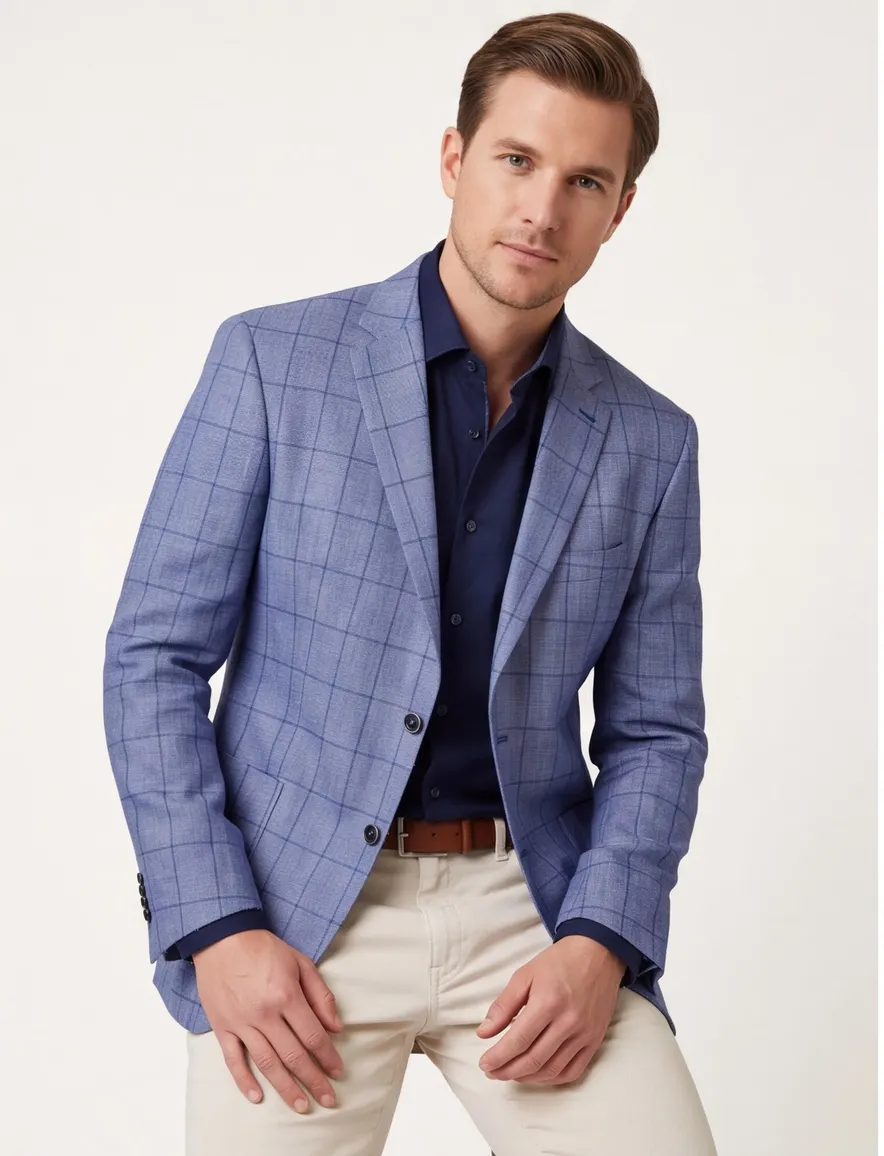 Blauw Dressler colbert Comfort Fit