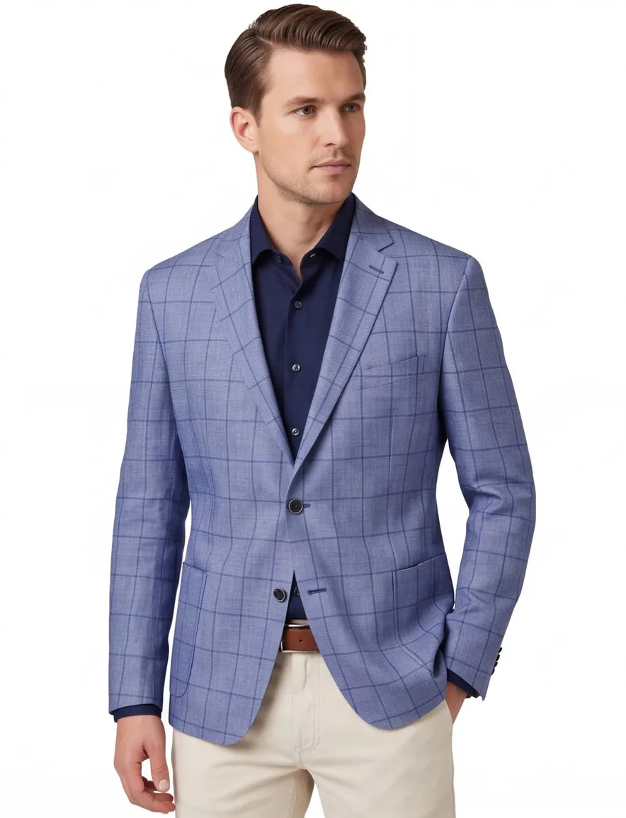 Blauw Dressler colbert Comfort Fit