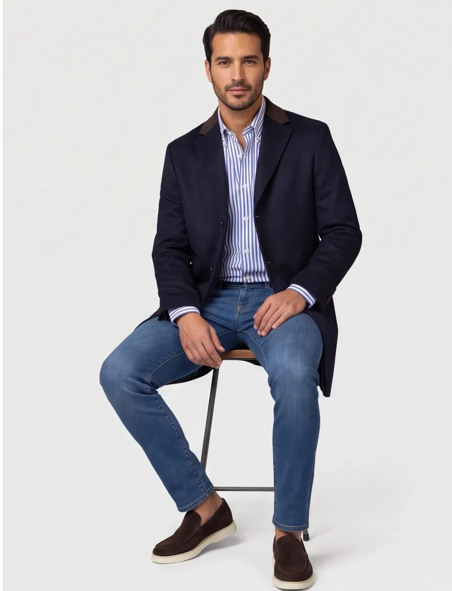 Dressler tussenjas donkerblauw Ruben