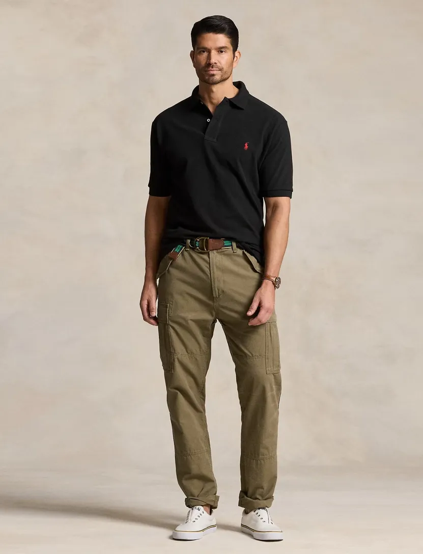 Polo Ralph Lauren Big & Tall polo zwart effen