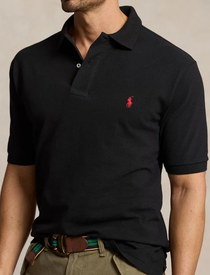Polo Ralph Lauren Big & Tall polo zwart effen
