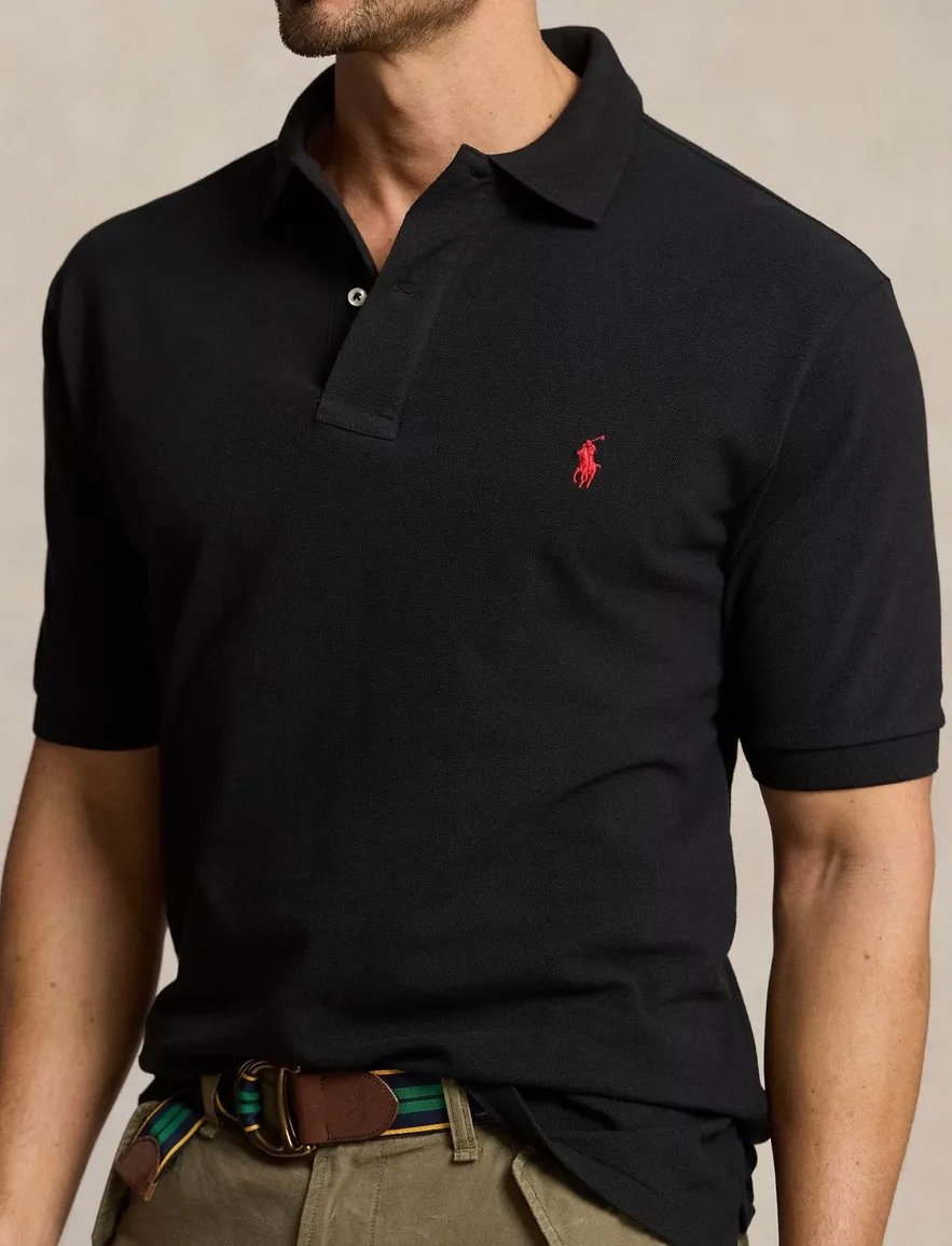 Polo Ralph Lauren polo Big & Tall zwart effen