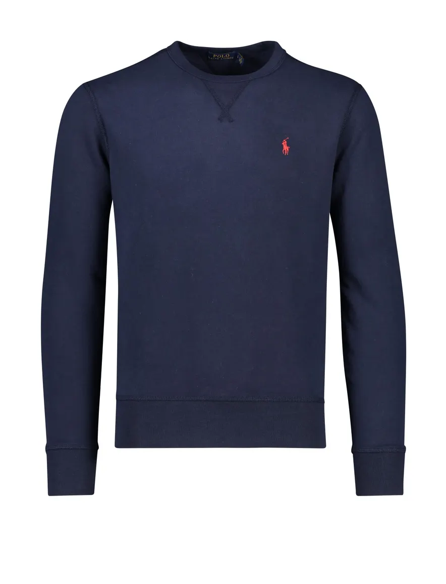 Polo Ralph Lauren trui ronde hals donkerblauw effen katoen
