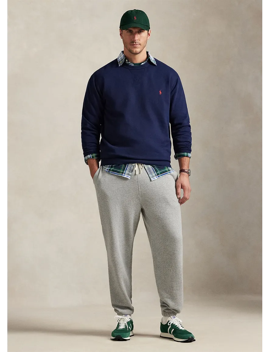 Polo Ralph Lauren trui ronde hals donkerblauw effen katoen