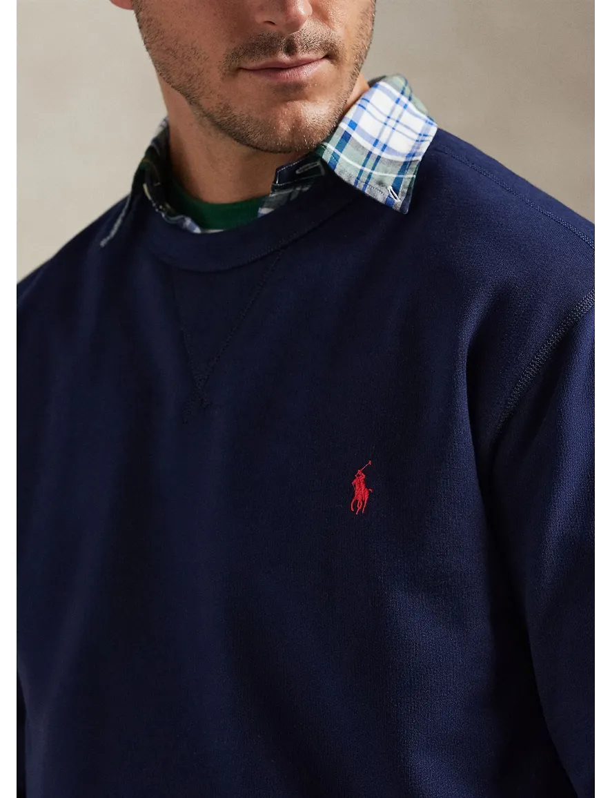 Polo Ralph Lauren trui ronde hals donkerblauw effen katoen