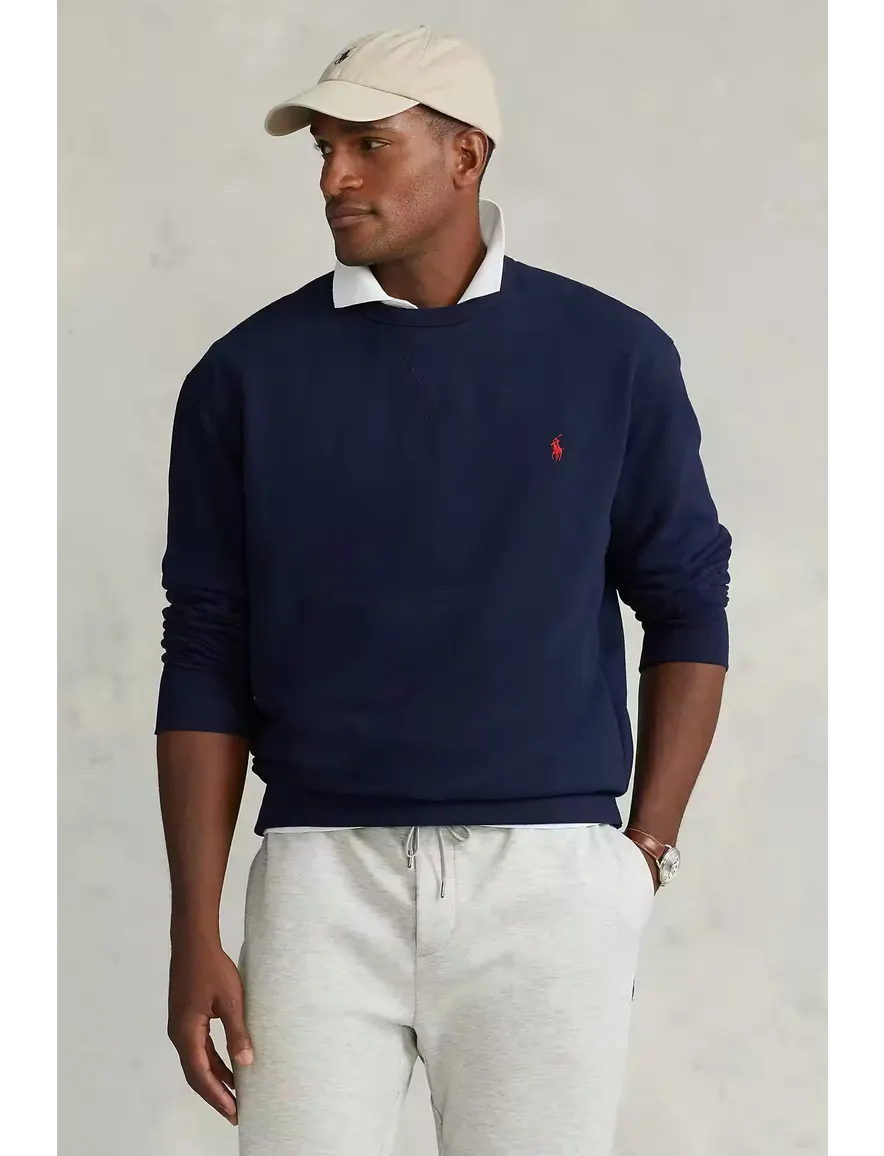 Polo Ralph Lauren trui ronde hals donkerblauw effen katoen
