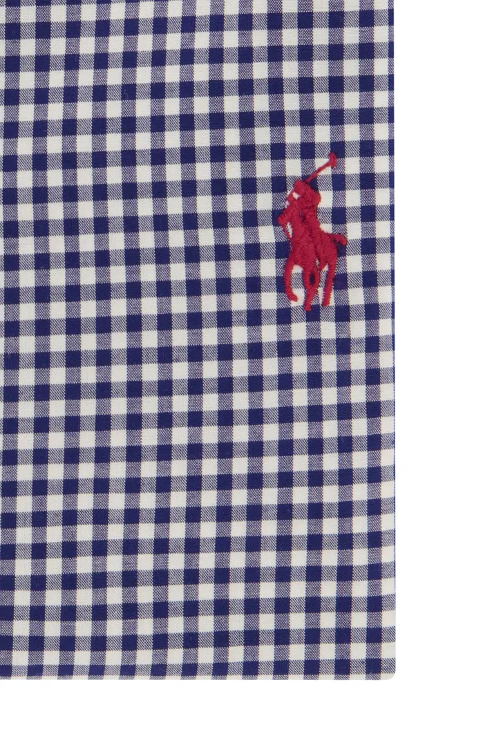 Polo Ralph Lauren casual overhemd Slim Fit blauw geruit katoen slim fit