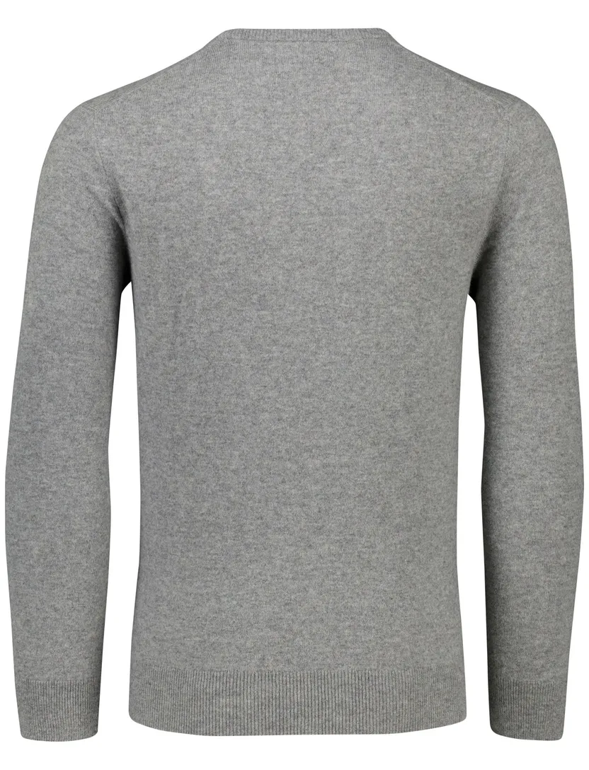 Polo Ralph Lauren Classic Fit trui grijs gemêleerd merinowol v-hals