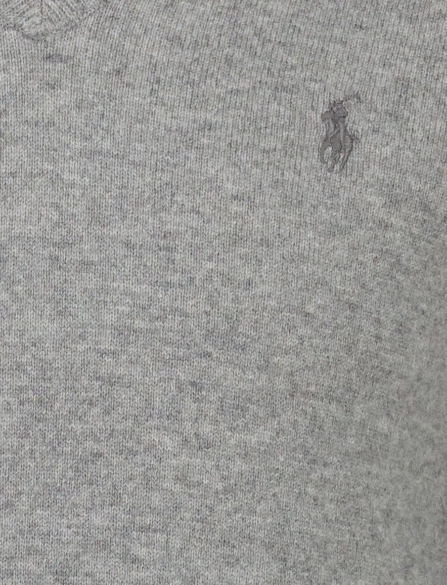 trui Polo Ralph Lauren grijs gemêleerd merinowol v-hals