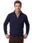 Polo Ralph Lauren trui opstaande kraag donkerblauw effen merinowol