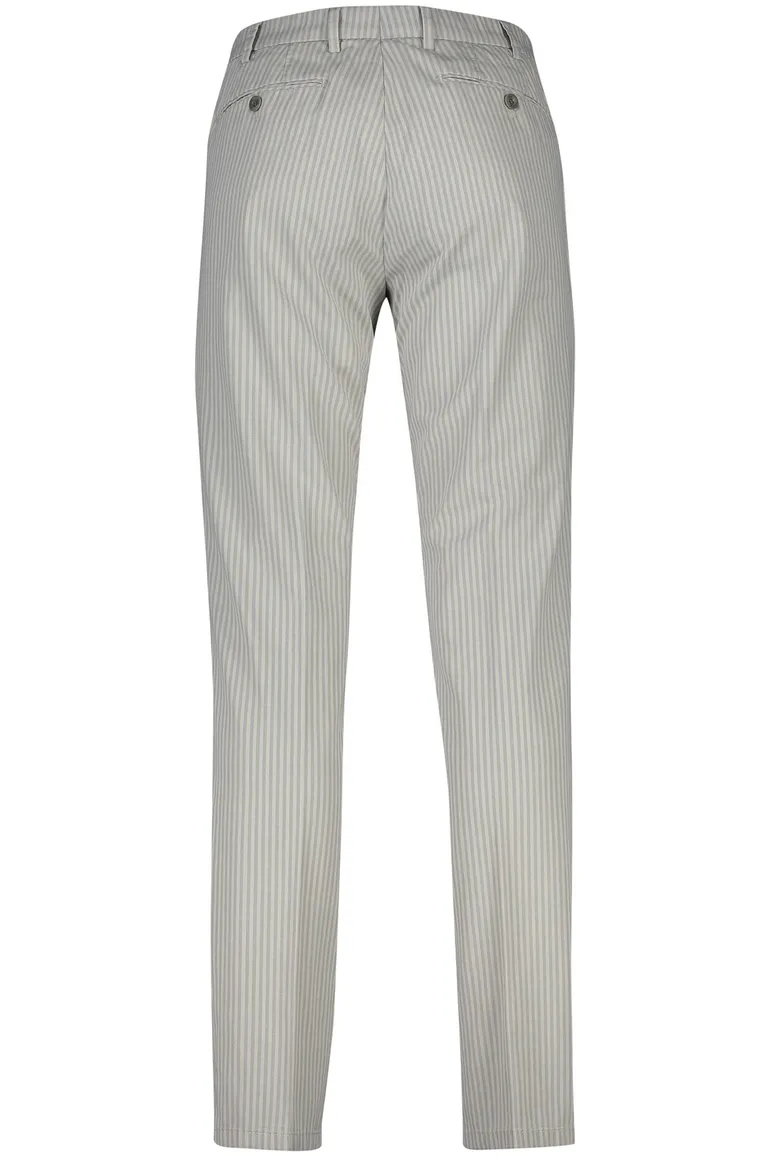 Meyer chino zand blauw gestreept Modern Fit Bonn