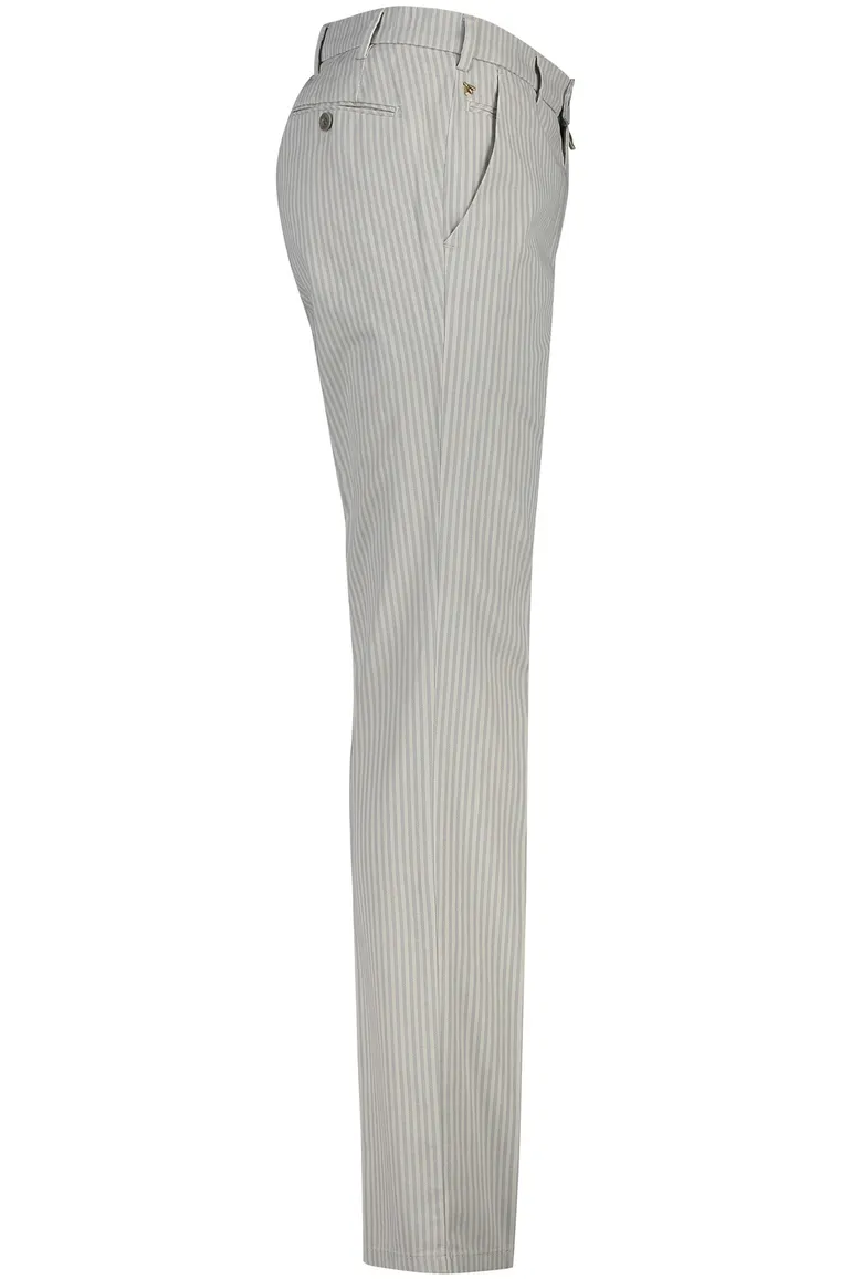 Meyer chino zand blauw gestreept Modern Fit Bonn