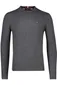 Tommy Hilfiger trui ronde hals grijs effen katoen