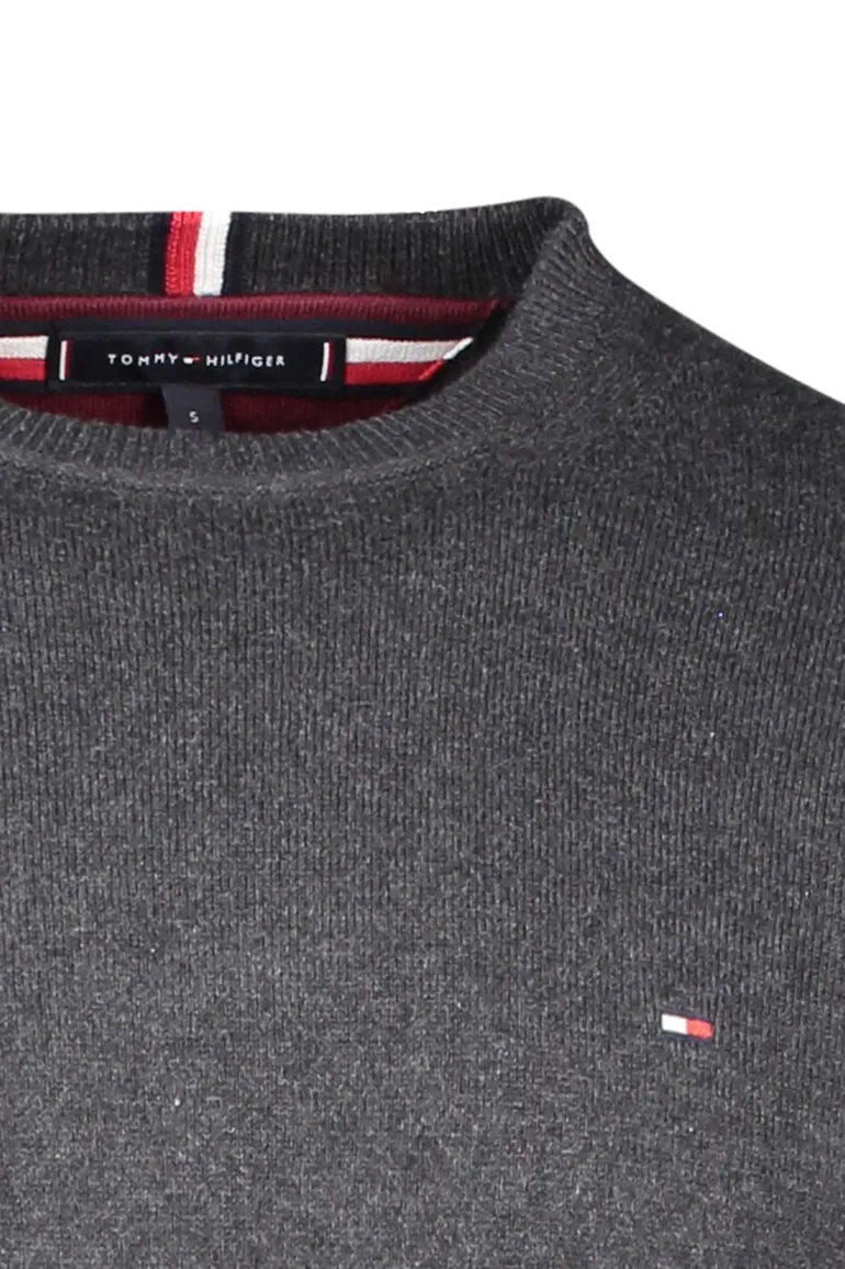 trui Tommy Hilfiger grijs gemêleerd katoen ronde hals