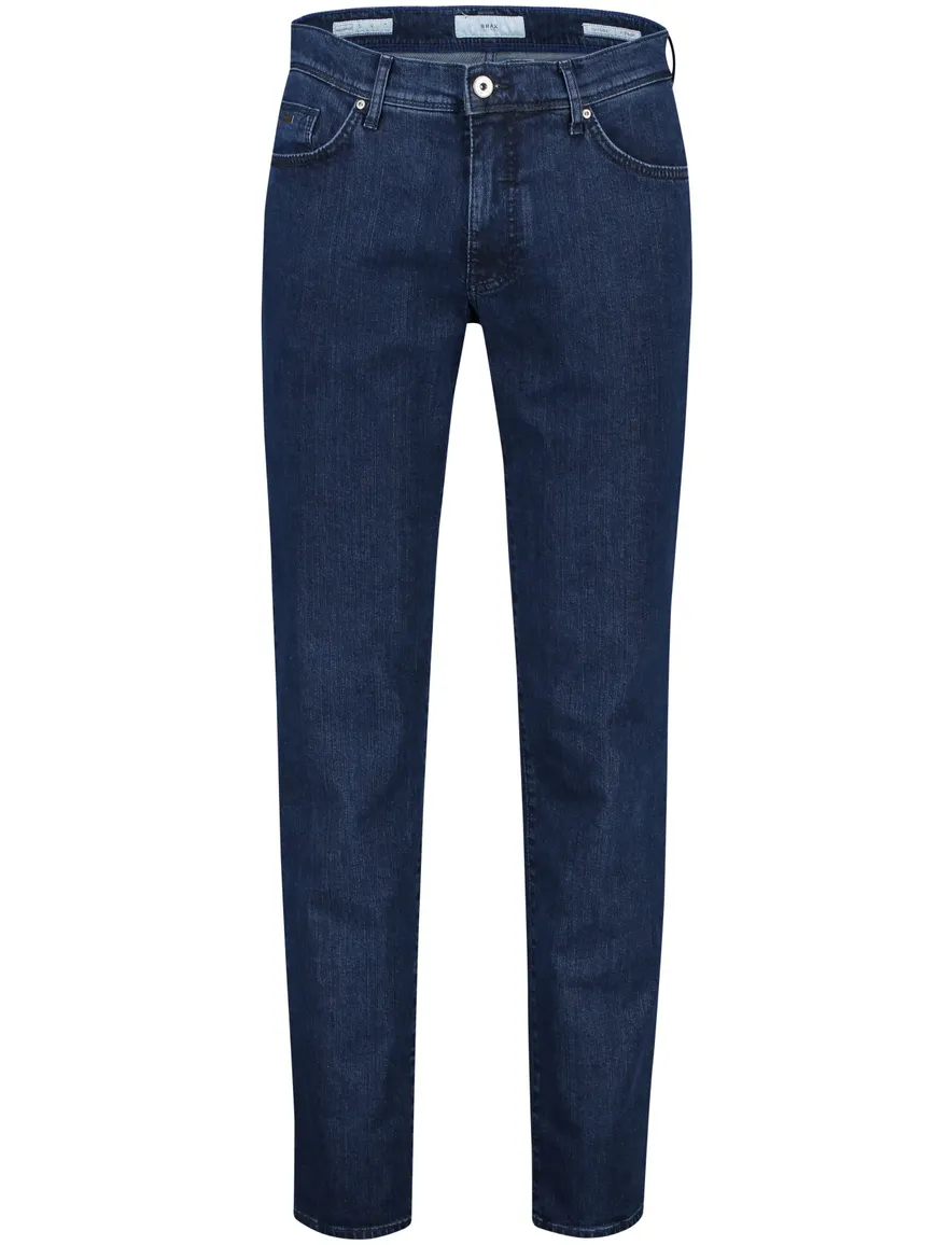 Brax spijkerbroek 5-pocket katoen donkerblauw