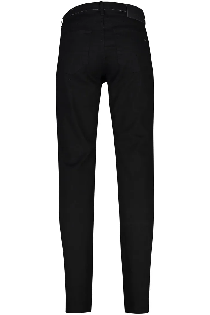Broek Brax 5-pocket zwart effen katoen