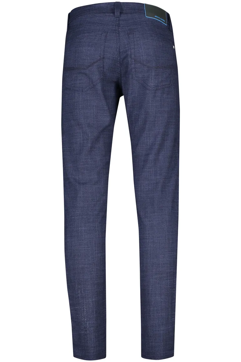 jeans Pierre Cardin donkerblauw geruit katoen Lyon